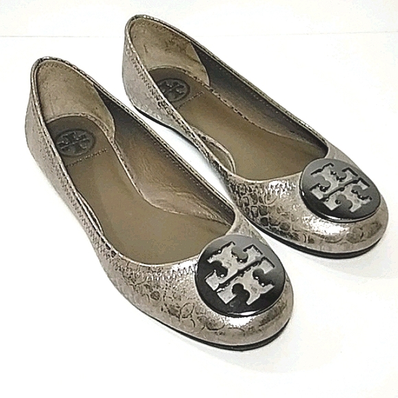 Tory Burch Reva Ballet Metallic Cobra - Picture 3 of 10